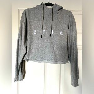 ZYIA - Raw Edge Crop Hoodie